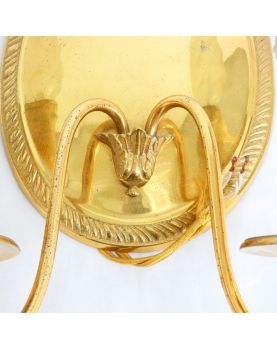 Pair of Brass Ring Sconces