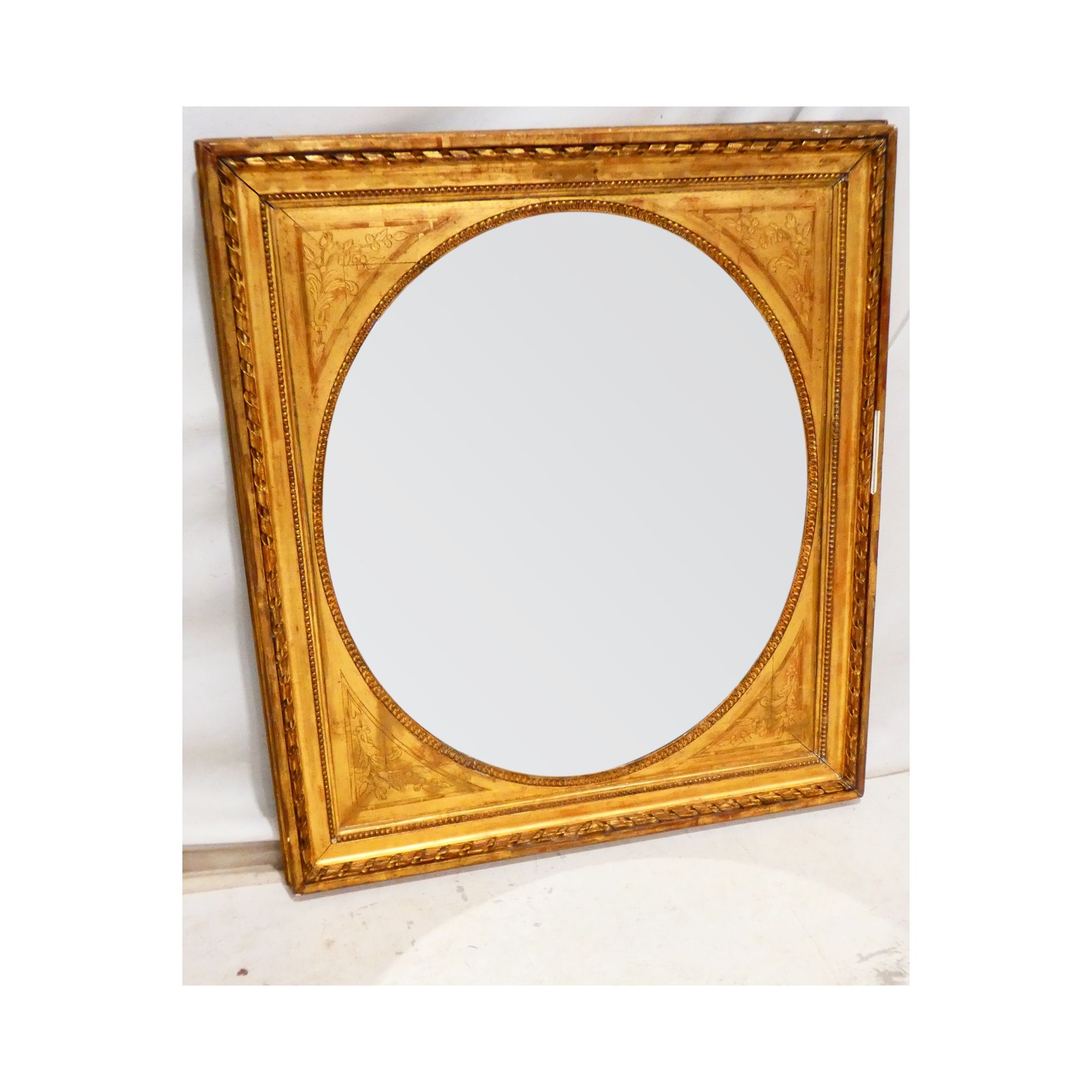Large Gilded Wood Mirror Large Gilded Wood Mirror