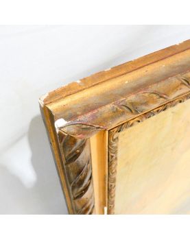 Grand Tableau Huile sur Toile XIXe Siècle Saint Louis