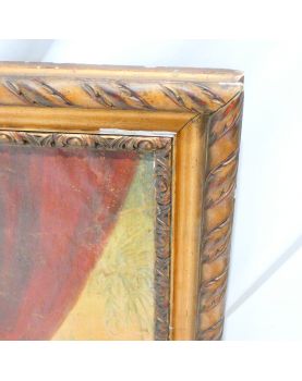 Grand Tableau Huile sur Toile XIXe Siècle Saint Louis