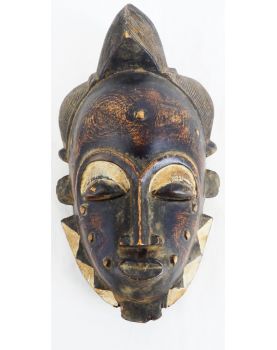 Masque PUNU en Bois Polychrome