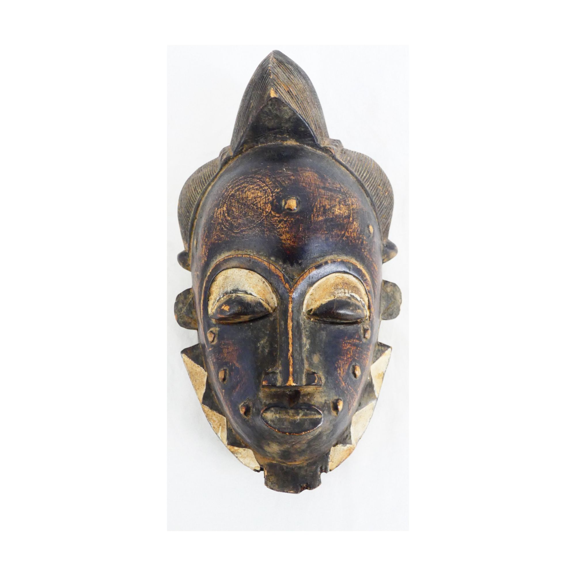 Masque PUNU en Bois Polychrome Masque PUNU en Bois Polychrome