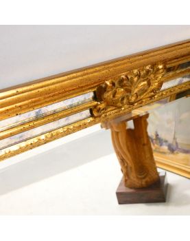 Grand Miroir à Parcloses Doré