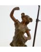 1900 Style Spelter Lamp on Wooden Base
