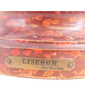 Lampe en Régule Style 1900 sur Socle en Bois