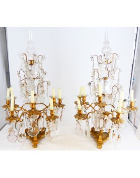 Paire de Girandoles en Bronze Doré