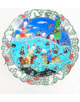 Plat Décoratif en Faïence Turque