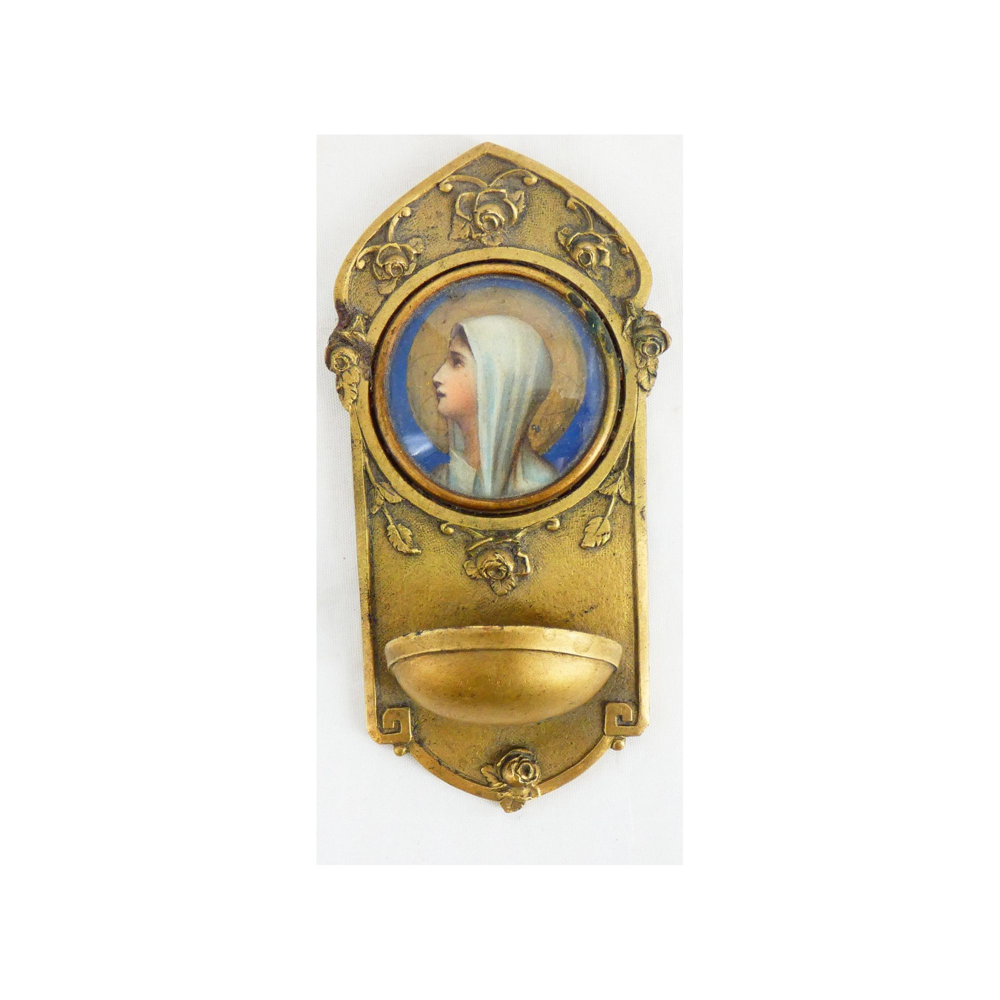 Small Bronze Holy Water Font Small Bronze Holy Water Font