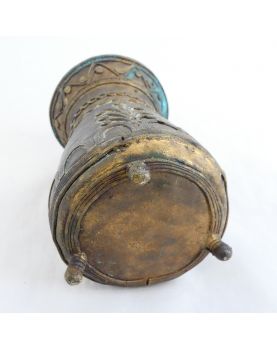 Petit Vase Indien en Laiton Ciselé
