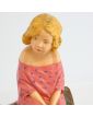 Seated Girl in Polychrome Terracotta Michel PASCAL