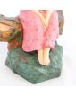 Sujet Fillette Assise en Terre Cuite Polychrome Michel PASCAL