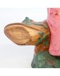 Sujet Fillette Assise en Terre Cuite Polychrome Michel PASCAL