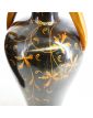 Paire de Vases en Céramique Doré Signé P. HEUZÉ