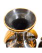 Paire de Vases en Céramique Doré Signé P. HEUZÉ