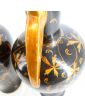 Paire de Vases en Céramique Doré Signé P. HEUZÉ