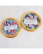 Pair of Spanish Earthenware Coasters/Bowls with Floral Decor