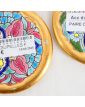 Paire de Dessous de Verres/Coupelles en Faïence Espagnol Décor Florale