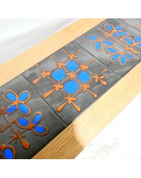Wooden Radiator Cover with Tiled Top by GUILLERME ET CHAMBRON