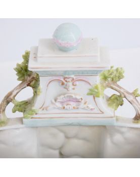 Porcelain Planter with Pigeons
