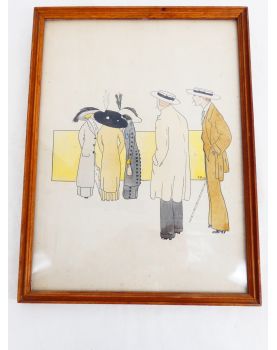 Dessin Art-Déco Homme et Femmes