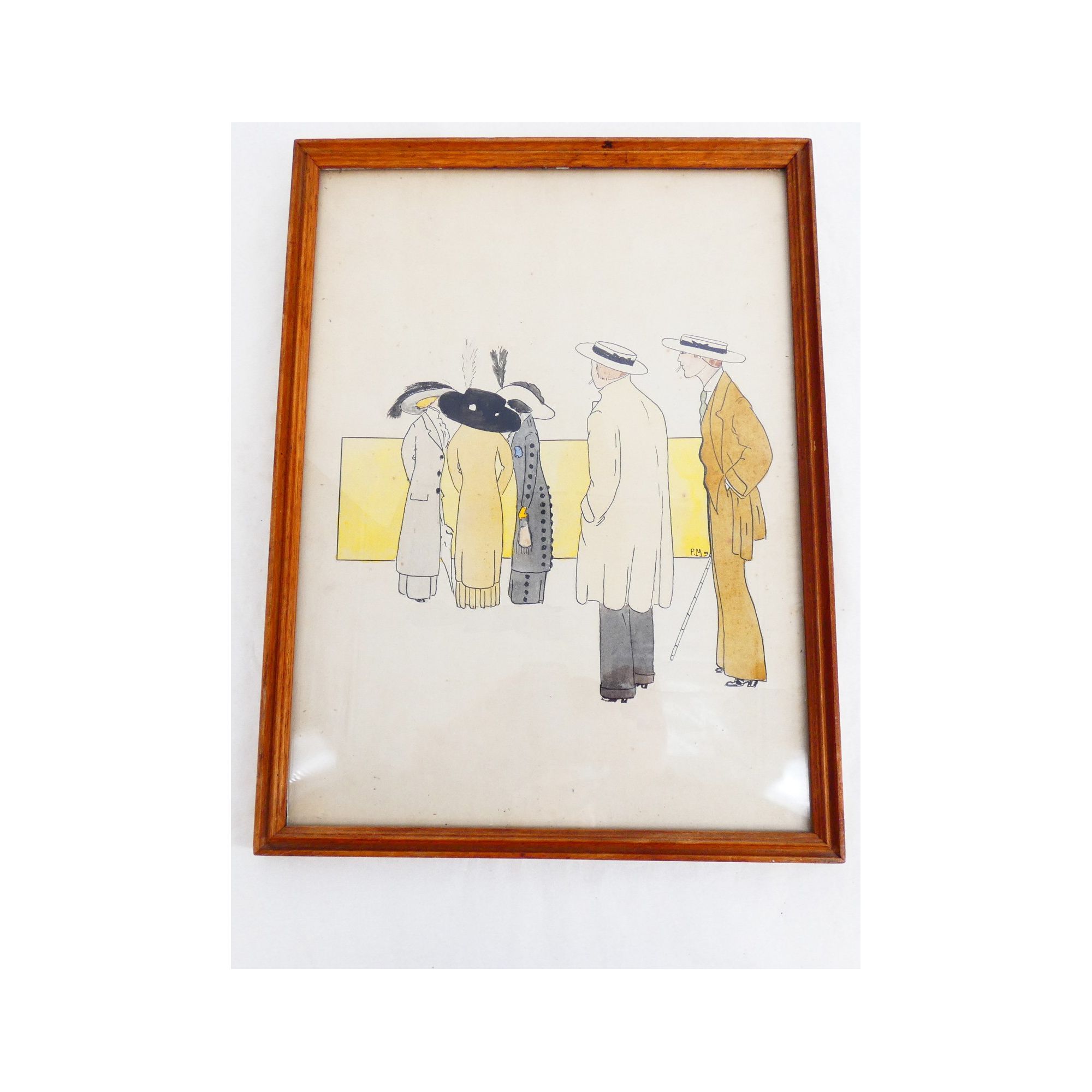 Art Deco Drawing of Men and Women Art Deco Drawing of Men and Women