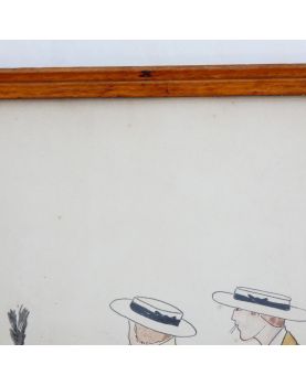 Art Deco Drawing of Men and Women