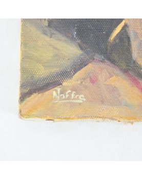 Petite Huile sur Toile Décor Aux Falaises Signé Nicole JOFFRE Non Encadrée
