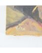 Small Oil on Canvas Decor with Cliffs Signed Nicole JOFFRE Unframed