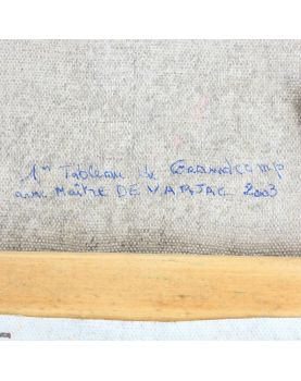 Petite Huile sur Toile Décor Aux Falaises Signé Nicole JOFFRE Non Encadrée