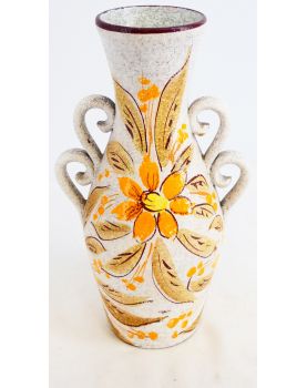 Vase Italien 2 Anses Décor Florale