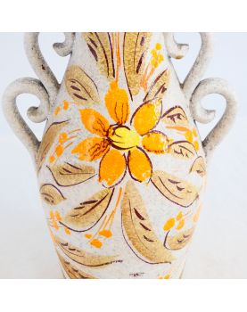 Vase Italien 2 Anses Décor Florale