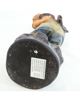 Sujet Jeune Garçon en Plâtre Moulé Polychrome Incomplet