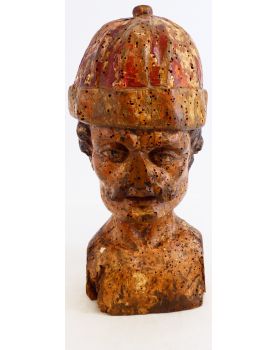 17th Century Wooden Bust of a Man