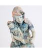 Signed Blue Terracotta Doll Girl