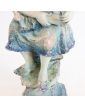 Signed Blue Terracotta Doll Girl