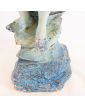 Signed Blue Terracotta Doll Girl