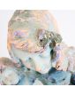 Signed Blue Terracotta Doll Girl