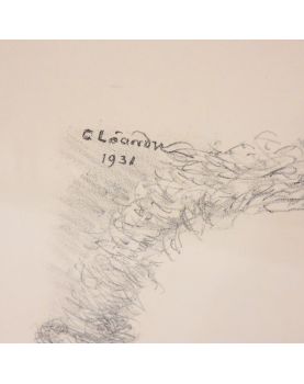 Charles LEANDRE Estampe Contre Signée