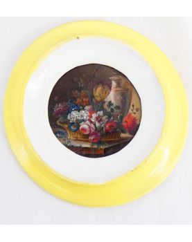Miniature on Leather Yellow Frame