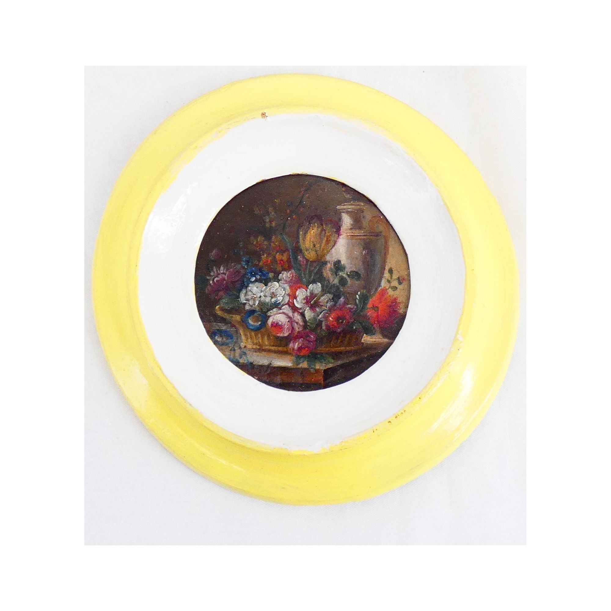 Miniature on Leather Yellow Frame Miniature on Leather Yellow Frame