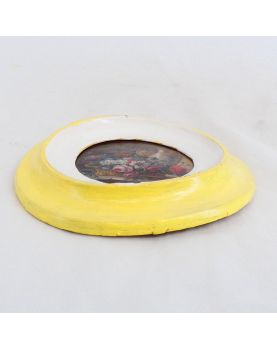 Miniature on Leather Yellow Frame
