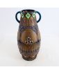 Earthenware Vase with 2 Enamelled Handles
