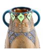 Earthenware Vase with 2 Enamelled Handles