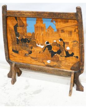 Écran de Cheminée Décor Paysans Breton