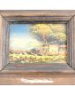 Small Painted Panel Mountain Scene