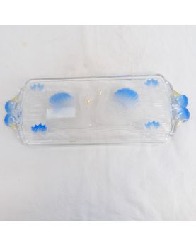 Plat à Cake en Verre Décor Cygne