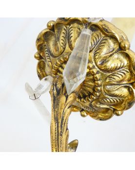 Paire d’Appliques à Pampilles en Bronze