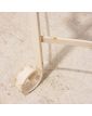 Console with White Wrought Iron Shelf and Glass Top