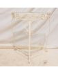 Console with White Wrought Iron Shelf and Glass Top
