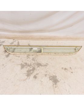 Console avec Étagère en Fer Forgé Blanc et Dessus Verre